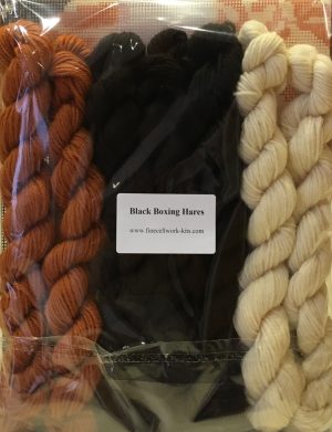 black boxing hares wool