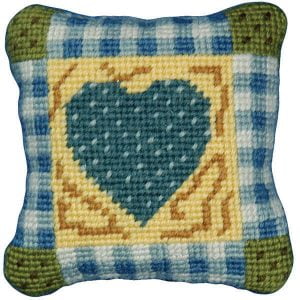 Gingham Heart Pincushion