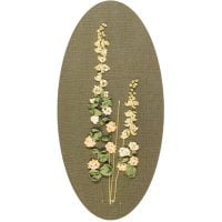 Hollyhock ribbon embroidery kit