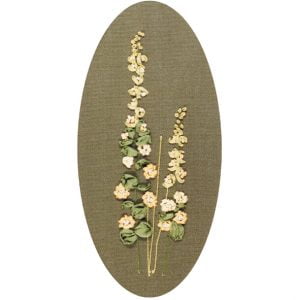 Hollyhock ribbon embroidery kit