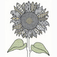 Sunflower blackwork kit