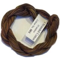 Oliver Twists hand dyed stranded cotton, 001 - Chocolate
