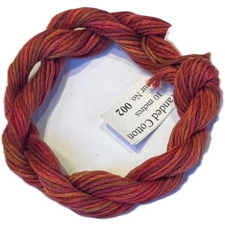 Oliver Twists hand dyed stranded cotton, 002 - Antique Red
