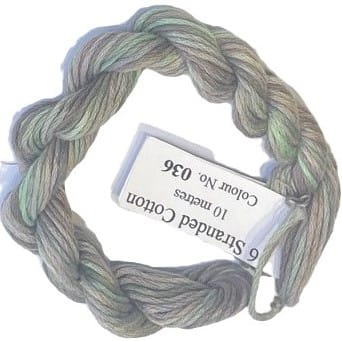 Oliver Twists hand dyed stranded cotton, 036 - Mother of Pearl