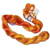 Stef Francis 4 stranded rayon, 111 - Orange to Yellow