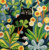 Black Cat needlepoint kit